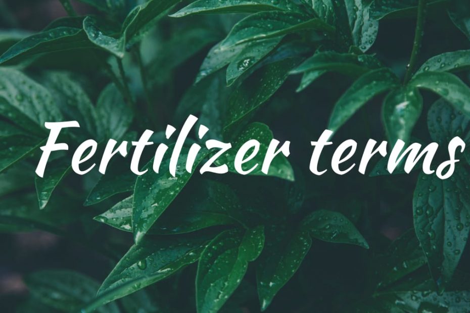 fertilizer terms